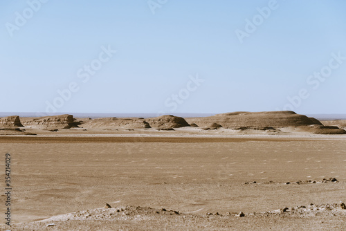 view of dry land in Qinghai, China