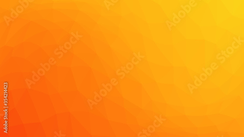 Orange yellow polygon pattern. Low poly design

