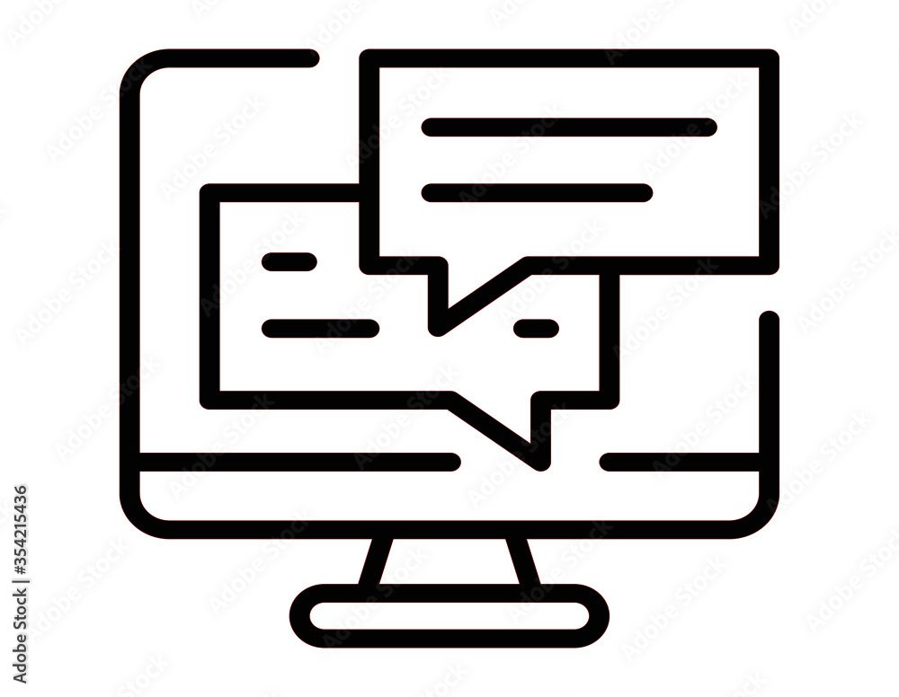 Chat icon vector for web and app Chat icon vector for web and app