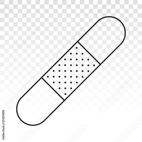 bandage or medical plaster line art icon for app and website
