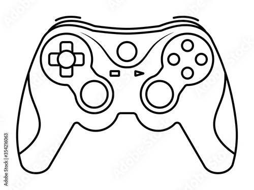 Xbox video game controllers or gamepad line art icon for apps and websites