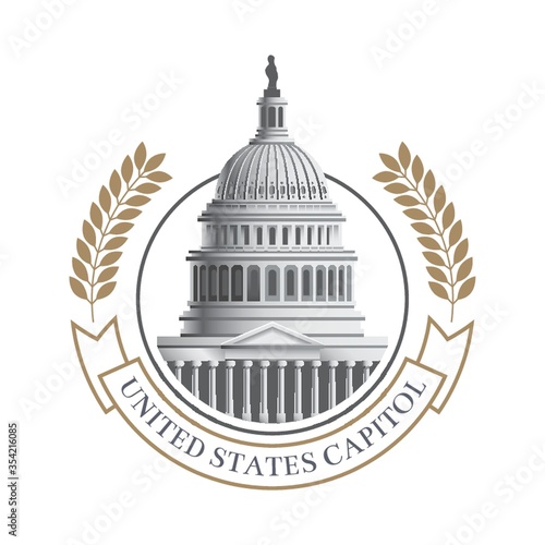 United states capitol label
