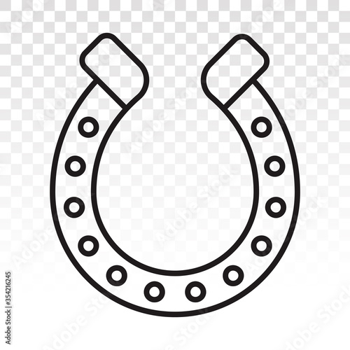 Horseshoe or horse shoe line art icon for apps and websites