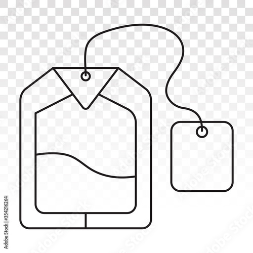 Teabags / tea bag line art icon for apps and websites