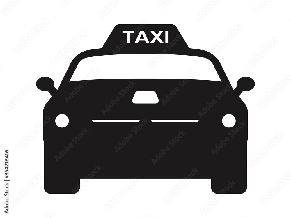 Taxi / taxi cab flat icon for apps or website Taxi / taxi cab flat icon for apps or website