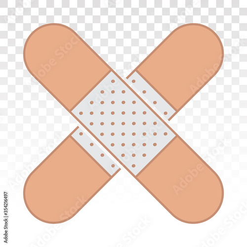 sticking plaster / bandage flat color icon for app and website