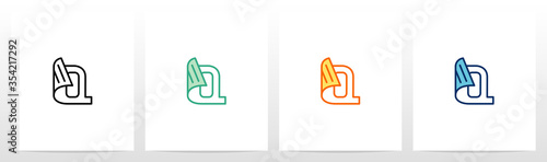 Folded Paper On Letter Logo Design Q