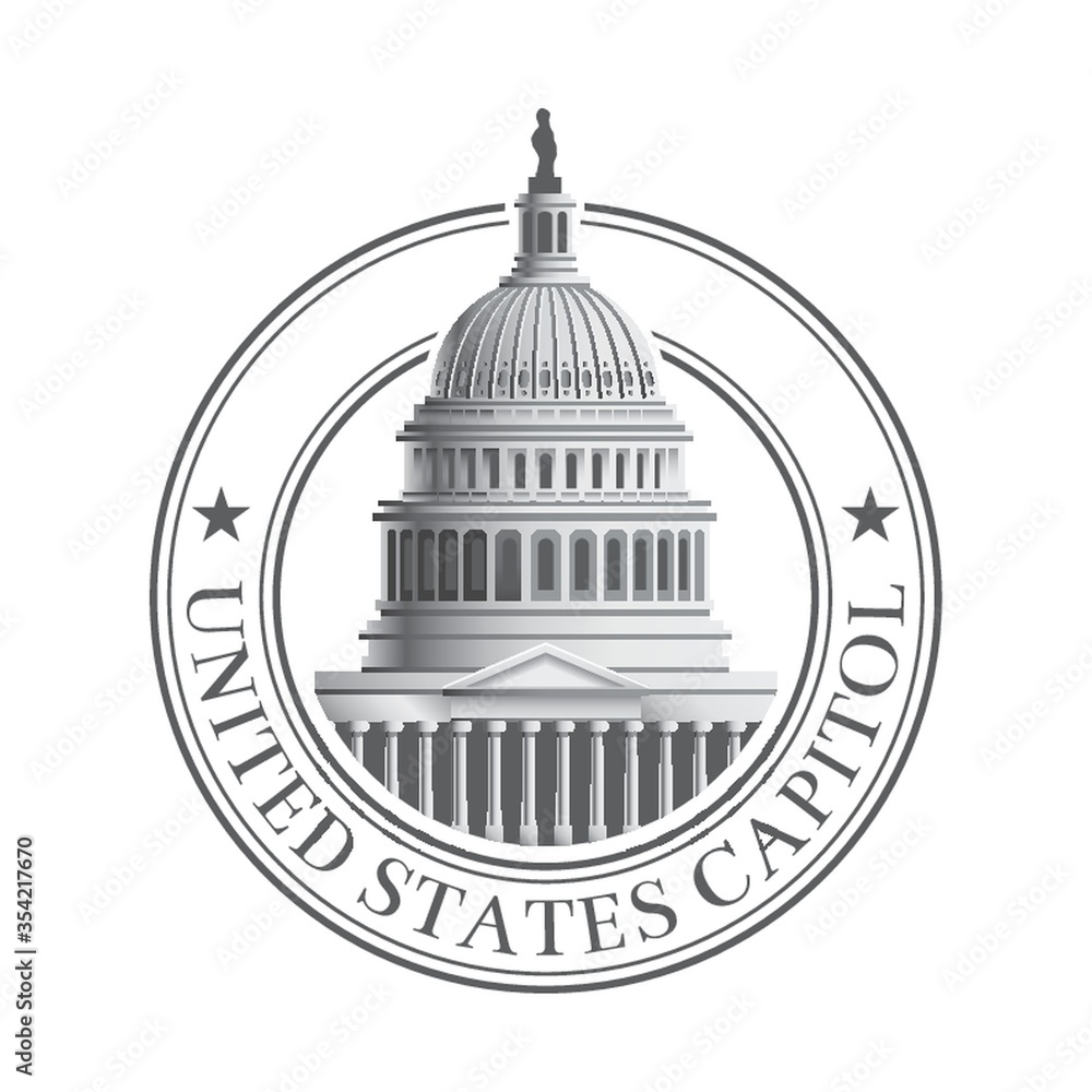 United states capitol label