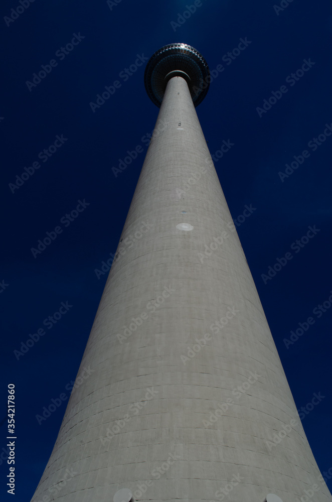 Nadir shot of the Berlin television tower Nadir shot of the Berlin television tower