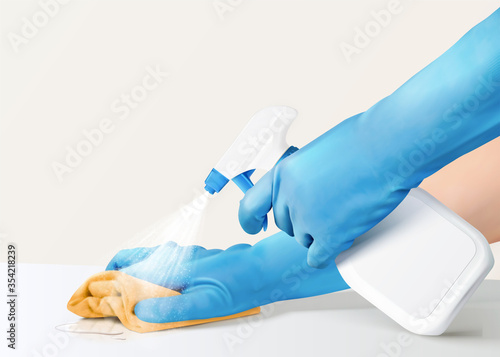 Spray bottle for cleaner use