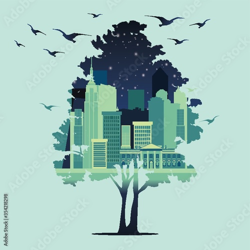 Double exposure tree