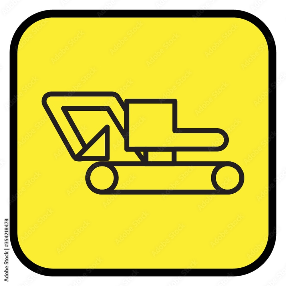 Excavator machine icon Excavator machine icon