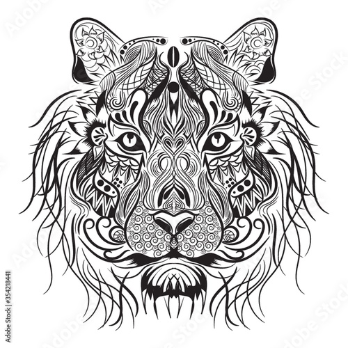 Lion monochrome design