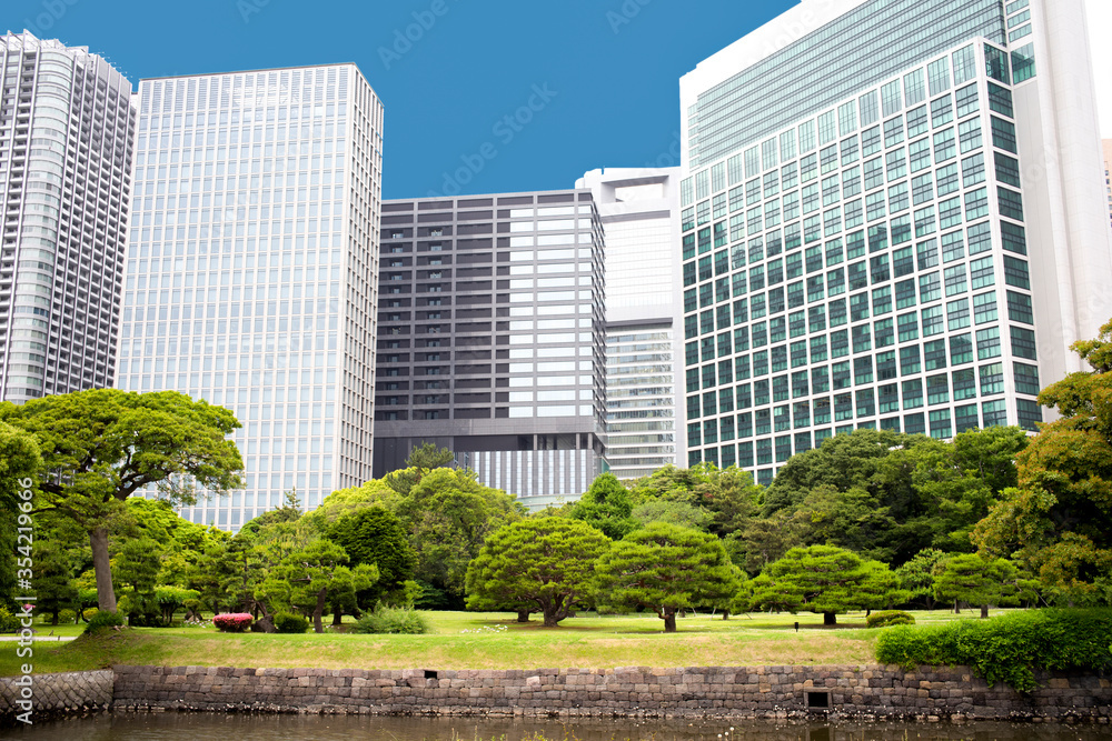 東京の日本庭園の風景