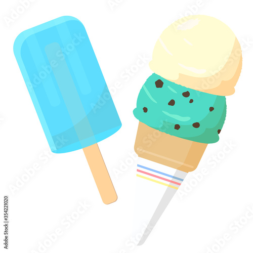 アイスクリーム アイスキャンディー イラスト