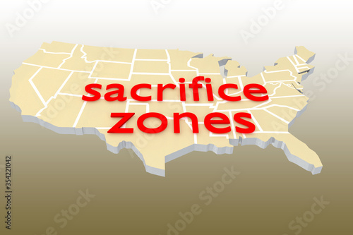 Canvas-taulu sacrifice zones concept