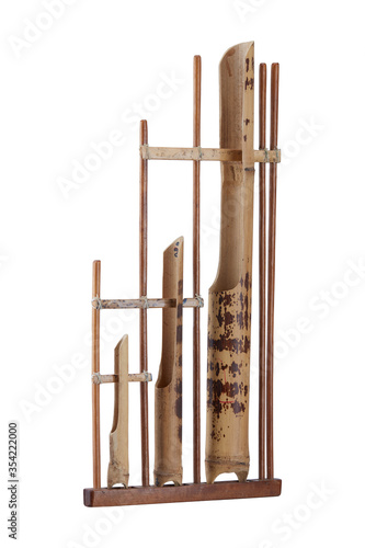 อังกะลุง, Ankalung, Anklung, Thai Music Instrument Isolated on White background photo