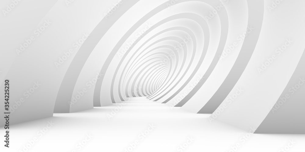 3d illustration - white abstract background