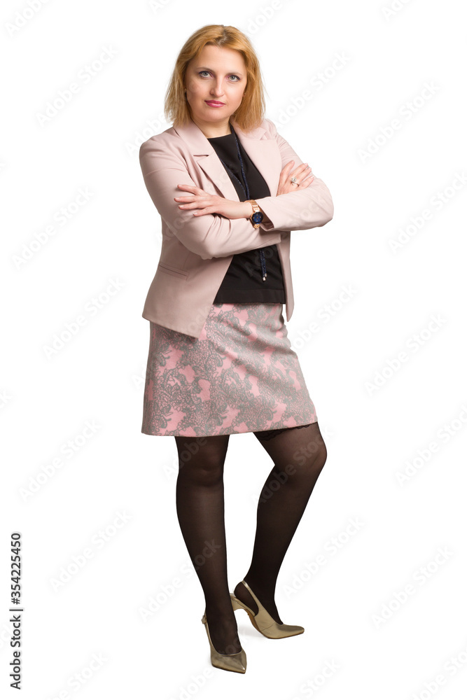 plus size caucasian business woman. The portrait plus size caucasian business woman. The portrait