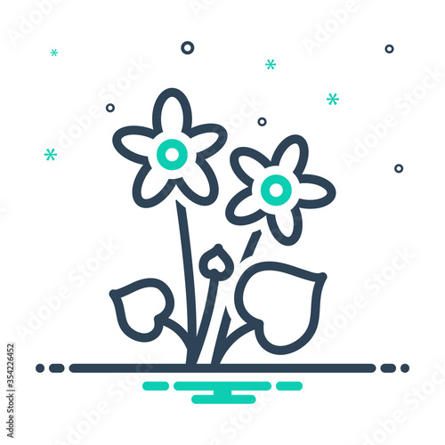Mix  icon for violet flowers