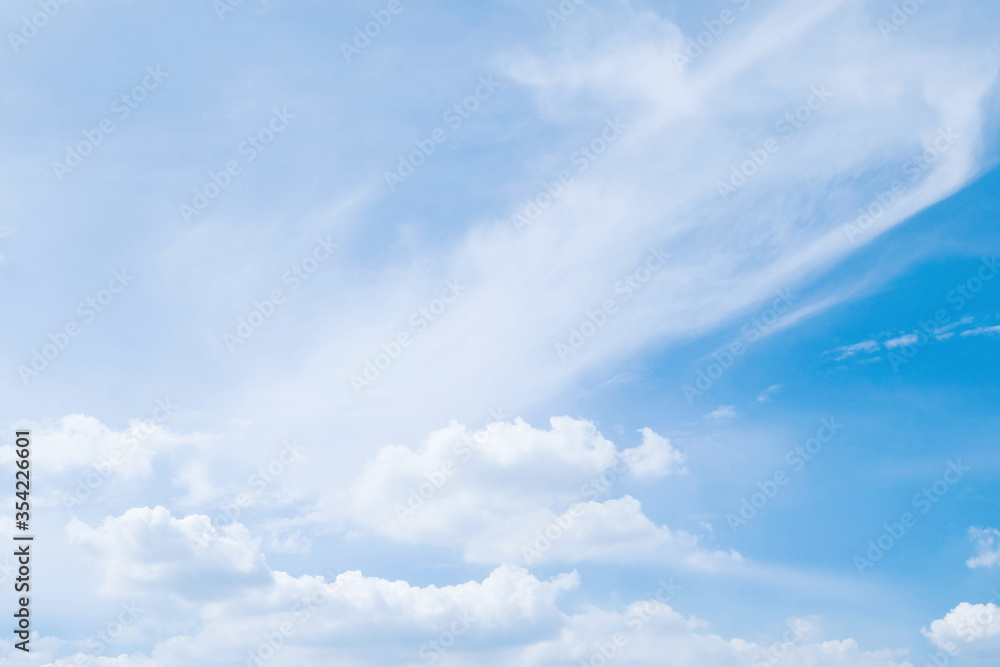 Fototapeta premium Beautiful blue sky with clouds for background. Beautiful blue sky.