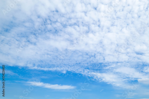 Beautiful blue sky with clouds for background. Beautiful blue sky.