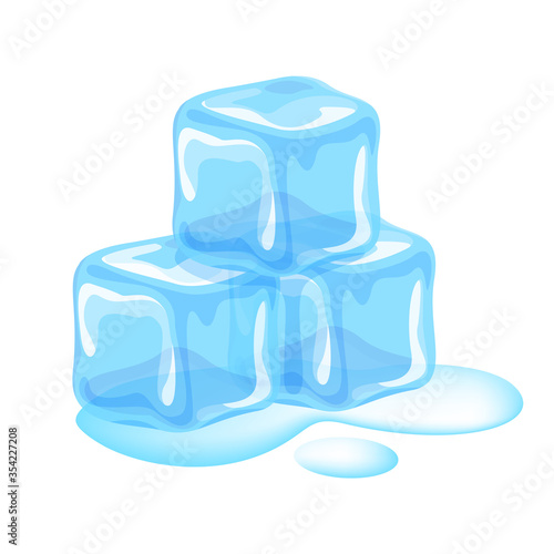 ice cubes isolated on white background, clip art three ice cubes, illustrations pile of ice cubes transparent, ice cubes and water drop melted