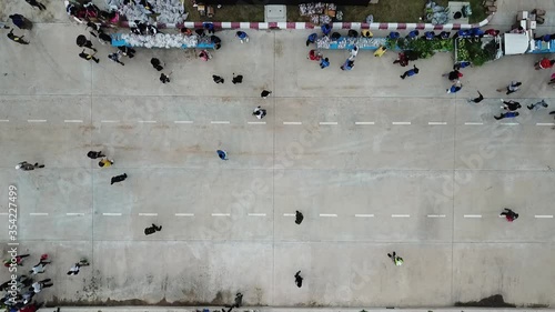 High-angle photo shoot, line-up of food, during covid-19 virus outbreak