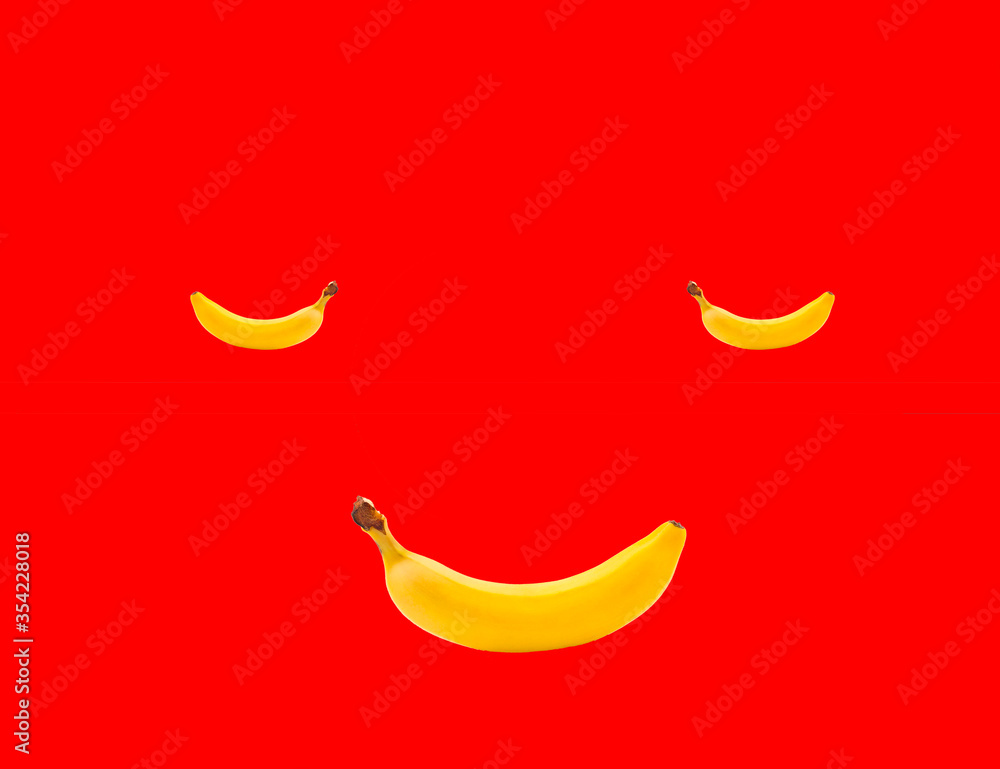 Background with bananas, custom photo for the background