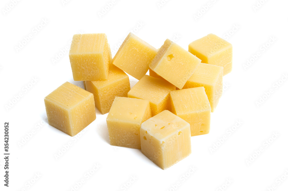 cheese squares isolated cheese squares isolated