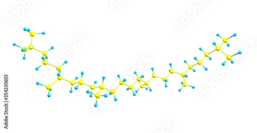 Squalane molecular structure isolated on white