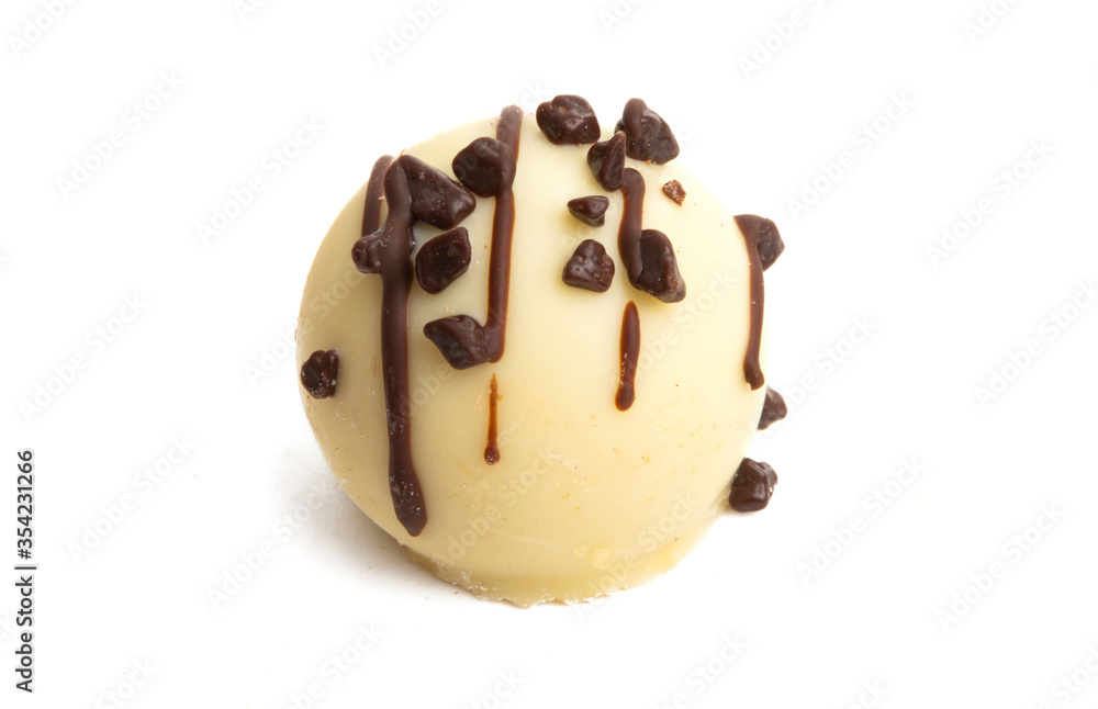 Fototapeta premium chocolate truffles isolated