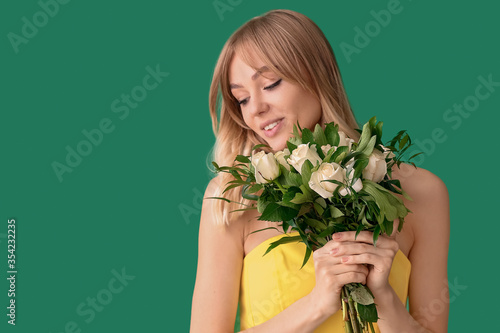 Beautiful young woman with ...