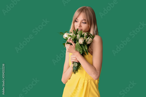 Beautiful young woman with ...