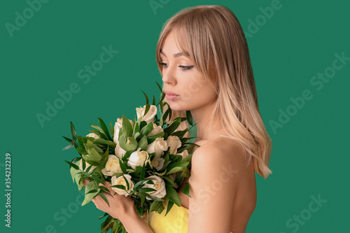 Beautiful young woman with ...