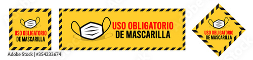 Uso obligatorio de mascarilla
