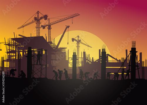 Construction vector background,Construction info graphics, Book Cover Design.