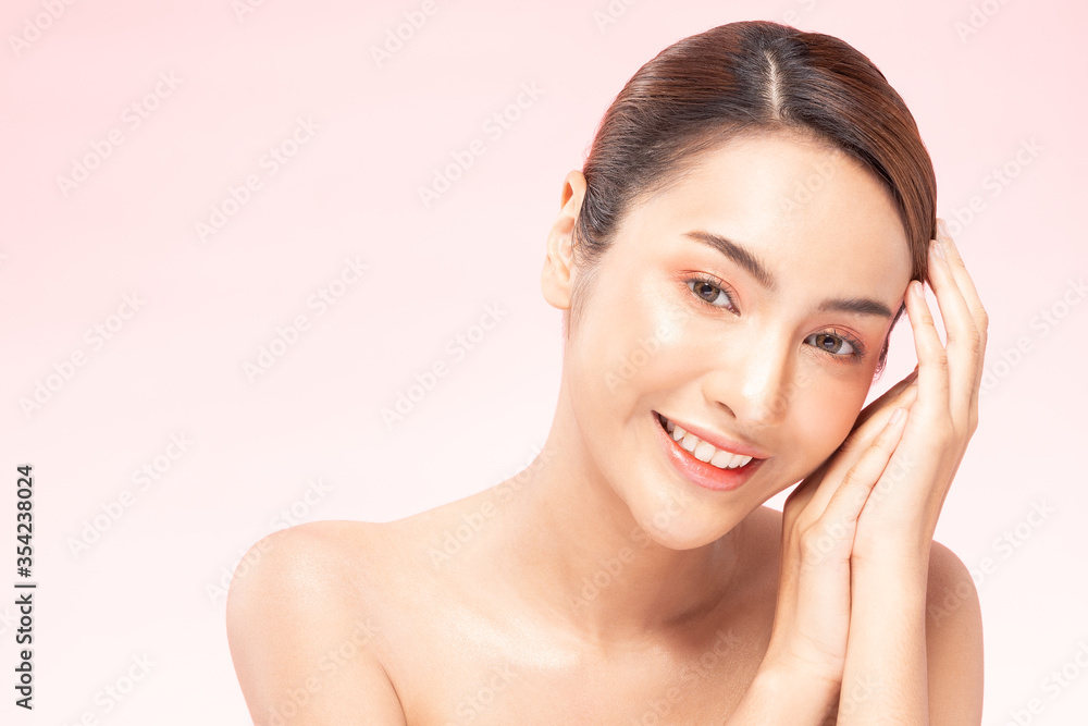 Beauty asian women portrait face with skin care healthy and skin. Beauty asian women portrait face with skin care healthy and skin.