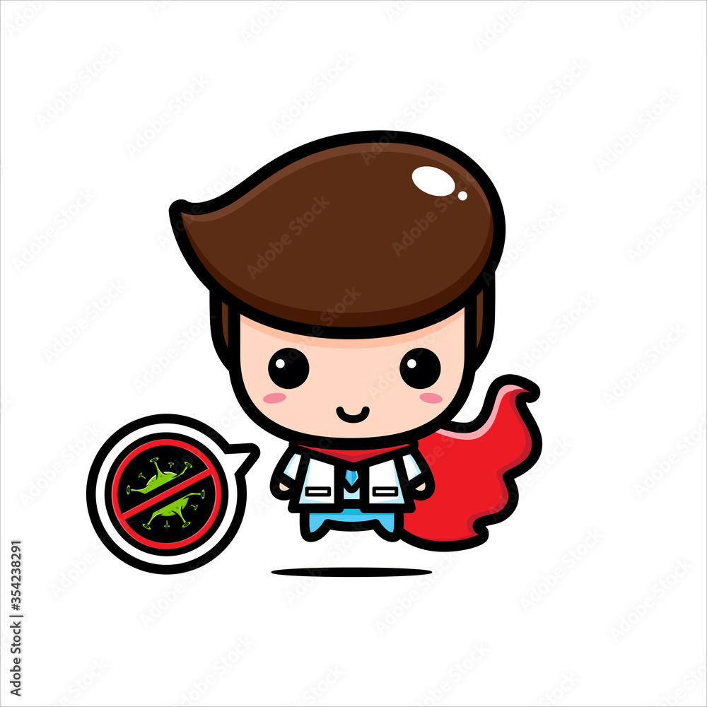 Fototapeta premium Vector design doctor is a hero