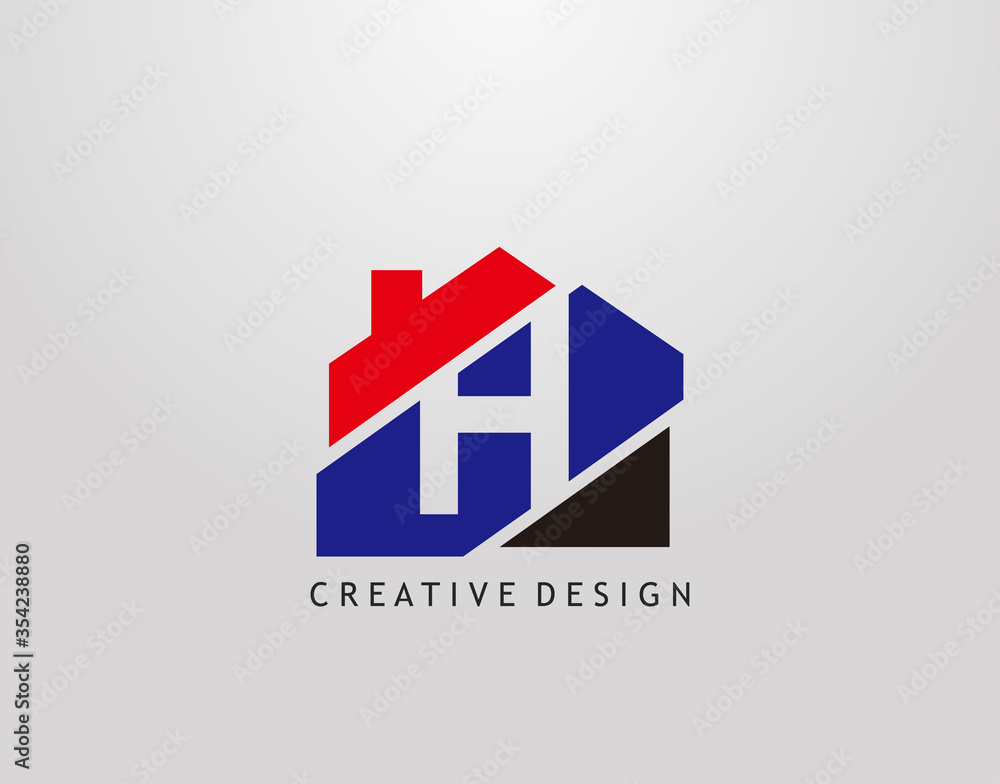 H Letter Logo. house strip shape with negative letter H, Real Estate Architecture Construction Icon Design. H Letter Logo. house strip shape with negative letter H, Real Estate Architecture Construction Icon Design.