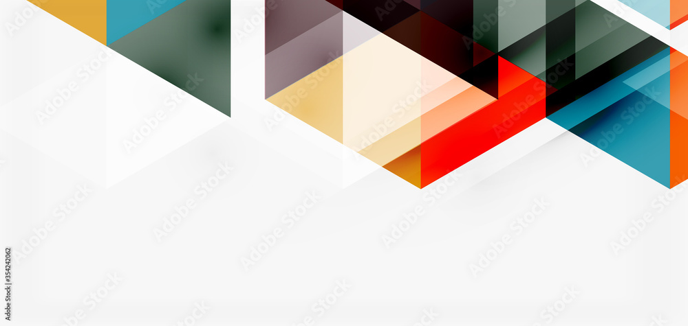 Geometric abstract background, mosaic triangle and hexagon shapes. Trendy abstract layout template for business or technology presentation, internet poster or web brochure cover, wallpaper Geometric abstract background, mosaic triangle and hexagon shapes. Trendy abstract layout template for business or technology presentation, internet poster or web brochure cover, wallpaper