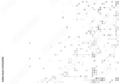 vector white background abstract technology communication data Science