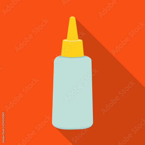 Isolated object of tube and sealant logo. Web element of tube and super stock symbol for web.