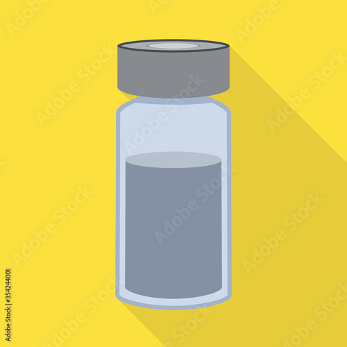 Vector design of vial and bottle icon. Graphic of vial and inoculation vector icon for stock.