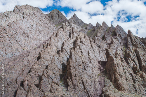 Photography rock structure pattern at khardungla ladakh j&k india