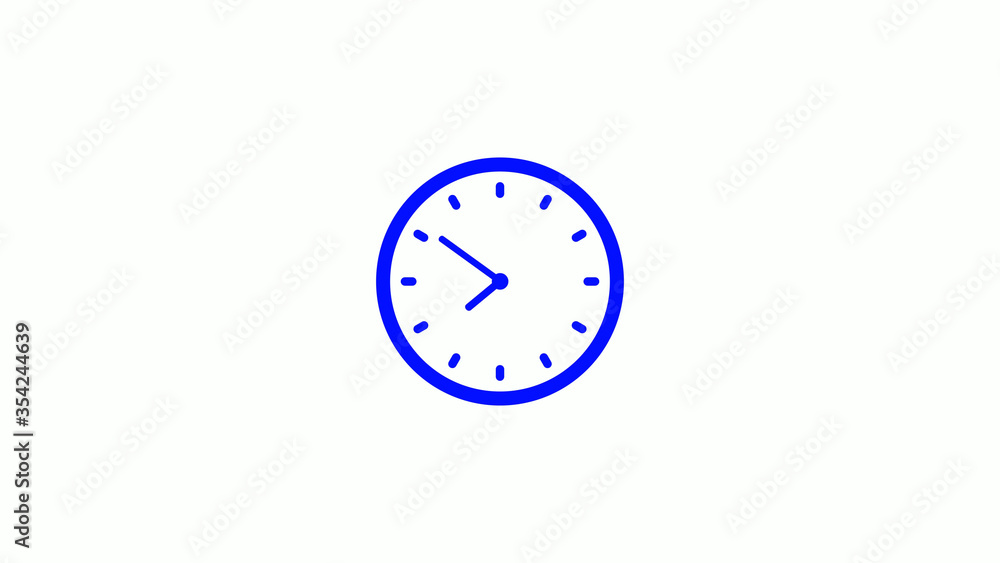 Amazing counting down blue clock icon on white background,clock animation Amazing counting down blue clock icon on white background,clock animation
