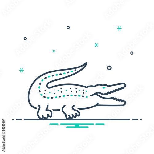 Mix icon for crocodile