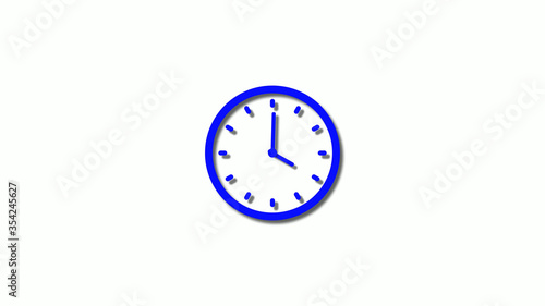 New 3d blue clock isolated on white background,New 3d clock icon