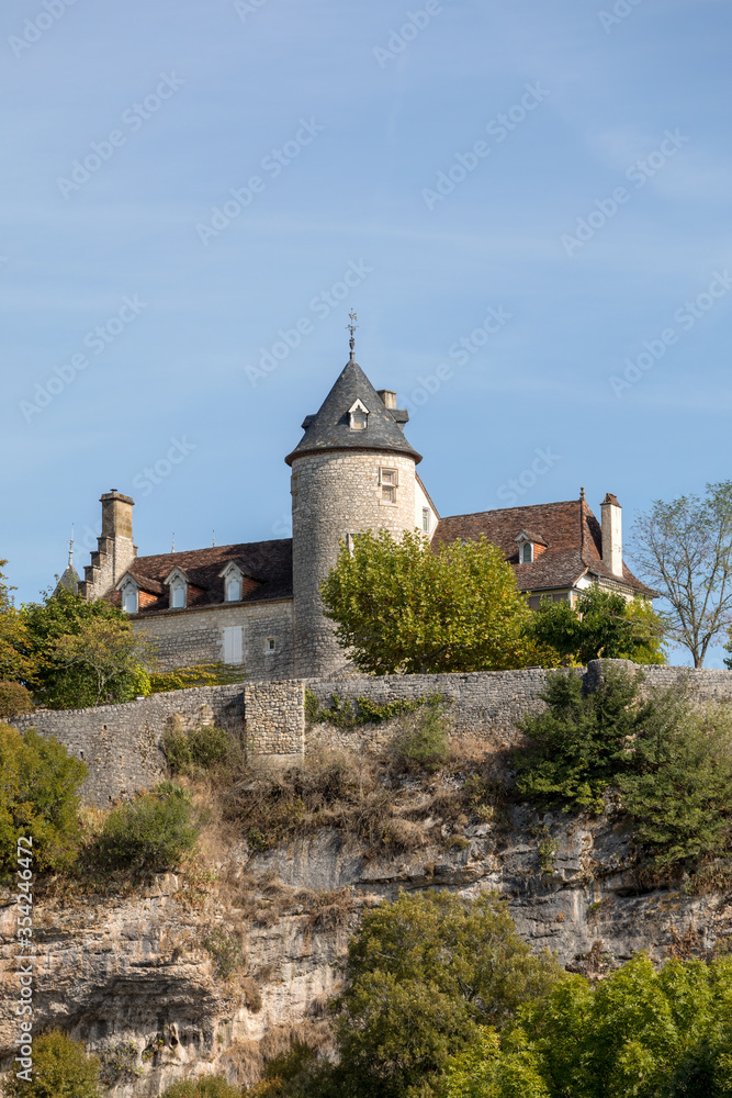 Castle of Belcastel in Lacave. Lot, Midi-Pyrenees, France