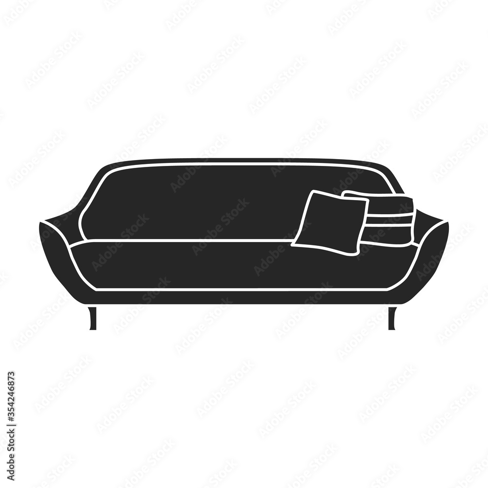 Sofa vector icon.Black vector icon isolated on white background sofa. Sofa vector icon.Black vector icon isolated on white background sofa.